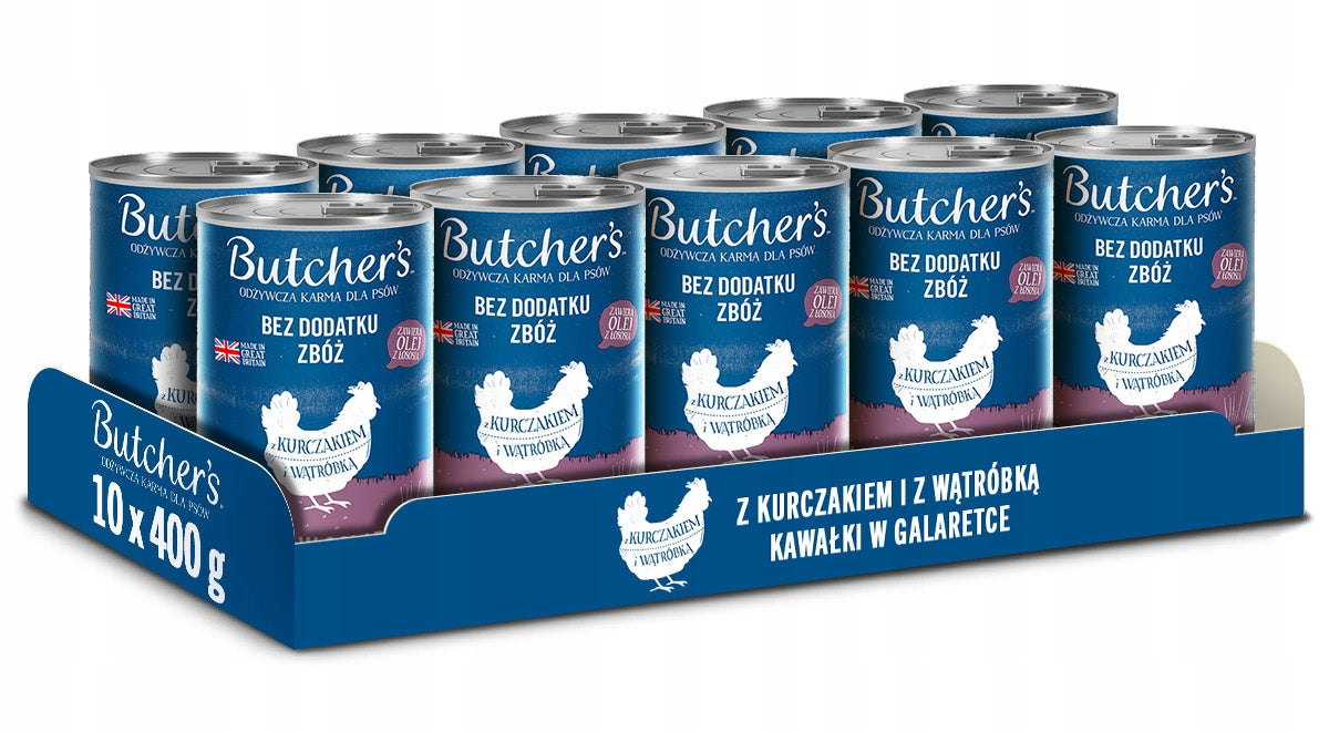 Butchers Natural Grain Free Wet Dog Food with Chicken 10x400g