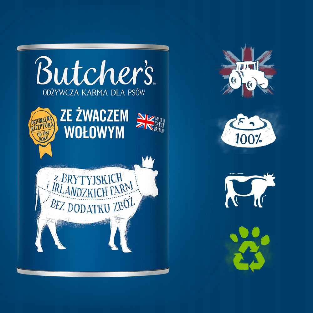 Butchers Natural Grain Free Wet Dog Food with Rumen Can 10x400g Manufacturer code 5903815518430