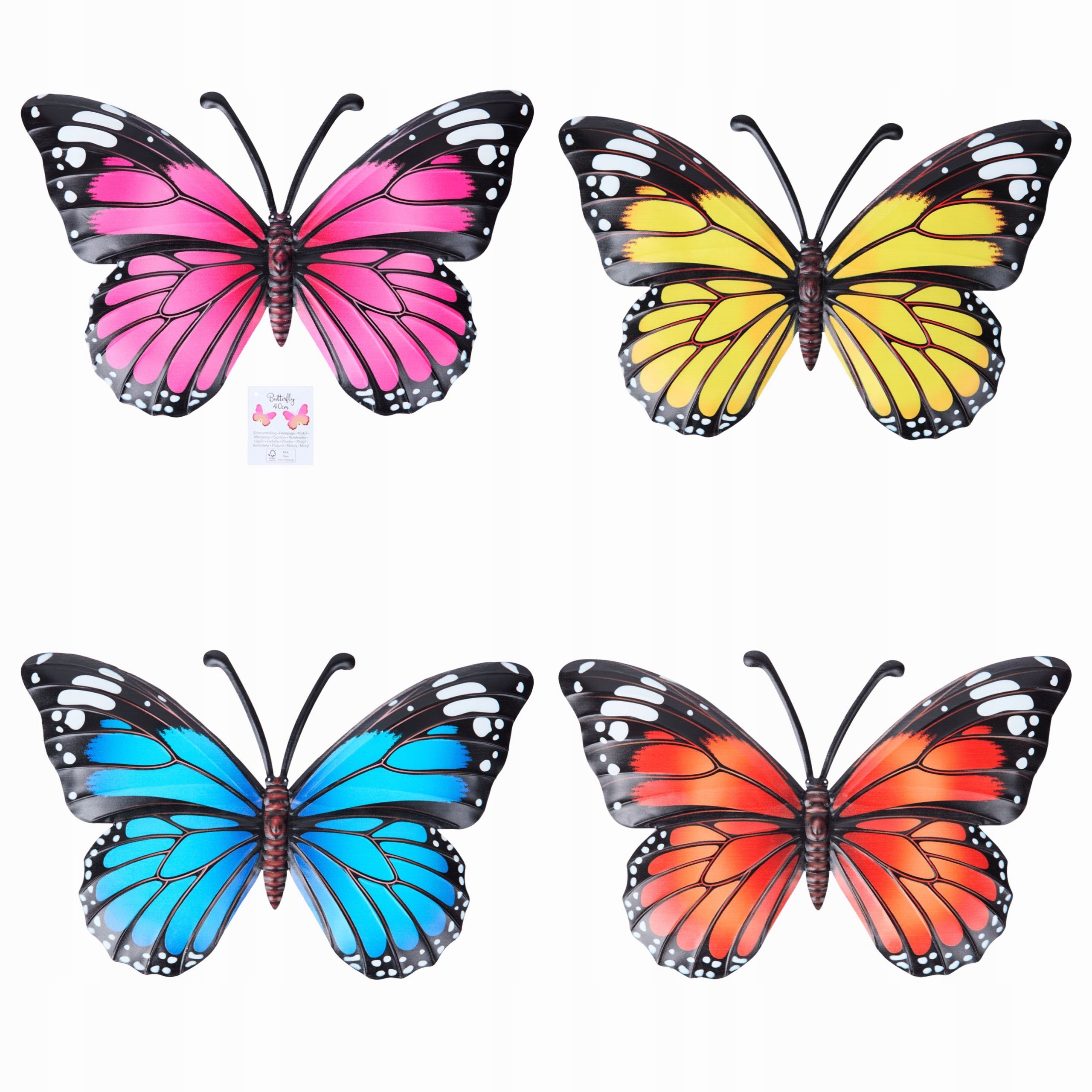 Butterfly decorative metal hanging garden decoration 40 cm Manufacturer ZD Trading