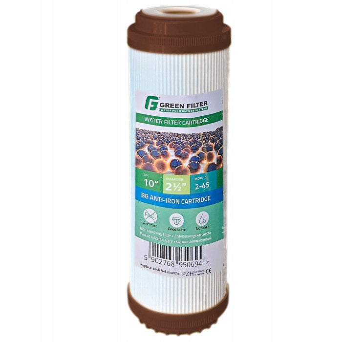 C10IR - 10" iron remover cartridge by GREEN FILTER.