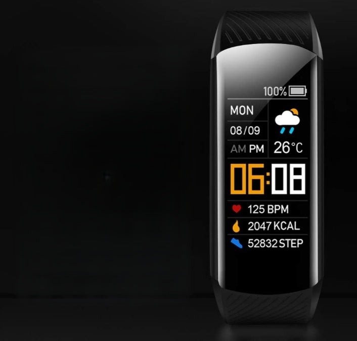 C5S Smart Bracelet Heart Rate Monitoring Function, Sleep, Pedometer Black Packaging status original