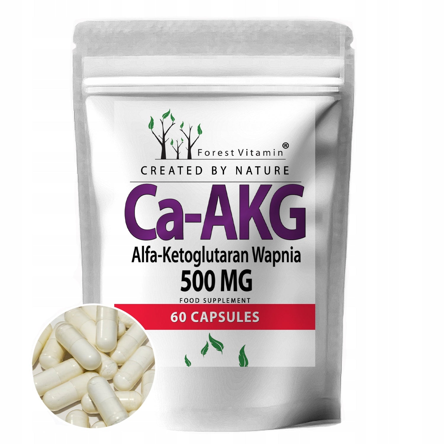 CA-AKG 500MG 60 CAPSULES ALPHA-KETOCLUTARATE CALCIUM HPMC ENERGY VEGAN