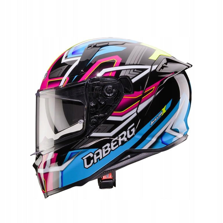 CABERG INTEGRAL HELMET AVALON X GATE BLACK/BLUE/YELLOW FLUO/FUCHSIA M
