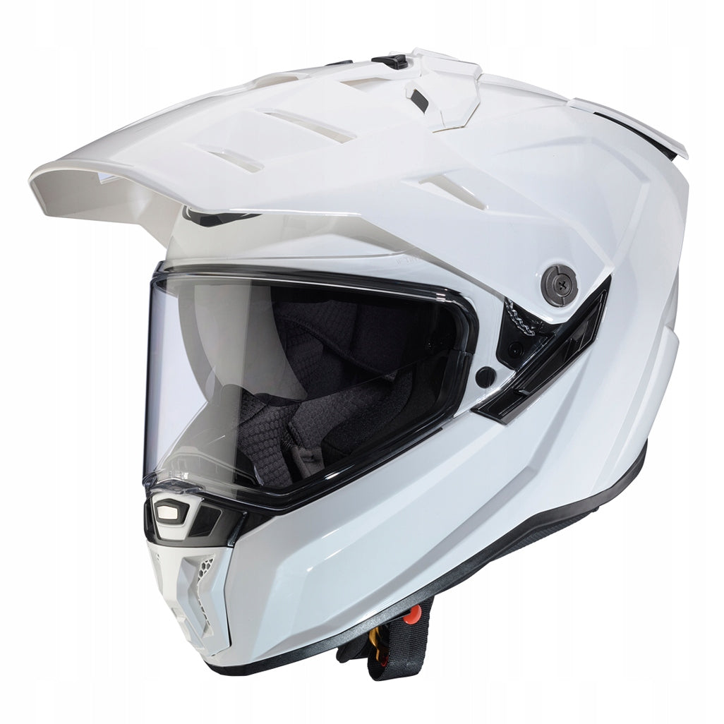 CABERG MOTORCYCLE HELMET INTEGRAL DUAL OFFROAD TANAMI SOLID WHITE GLOSS S