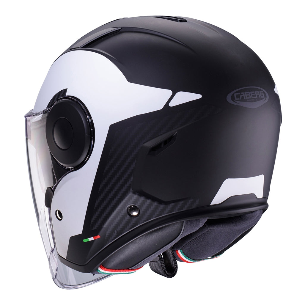 CABERG MOTORCYCLE HELMET OPEN JET BLENDA SOHO MILANO WHITE BLACK M Manufacturer Caberg