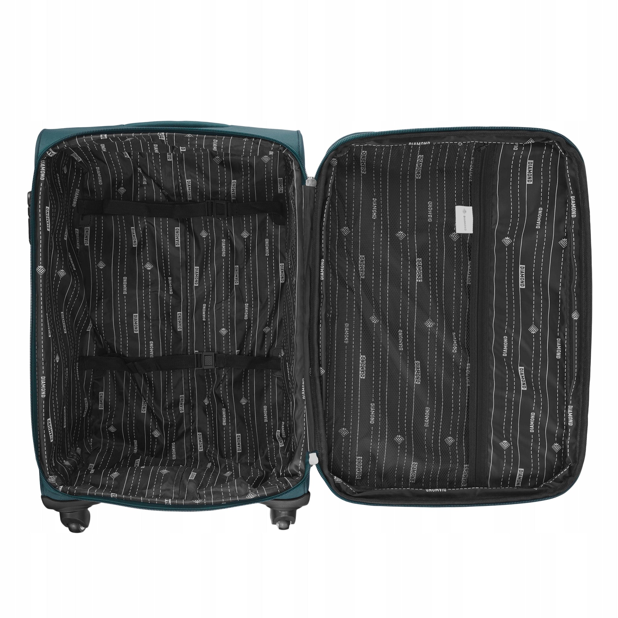 CABIN CASE ON WHEELS TRAVEL LUGGAGE DIAMOND GREEN Soft S 20" C330 Height 56 cm