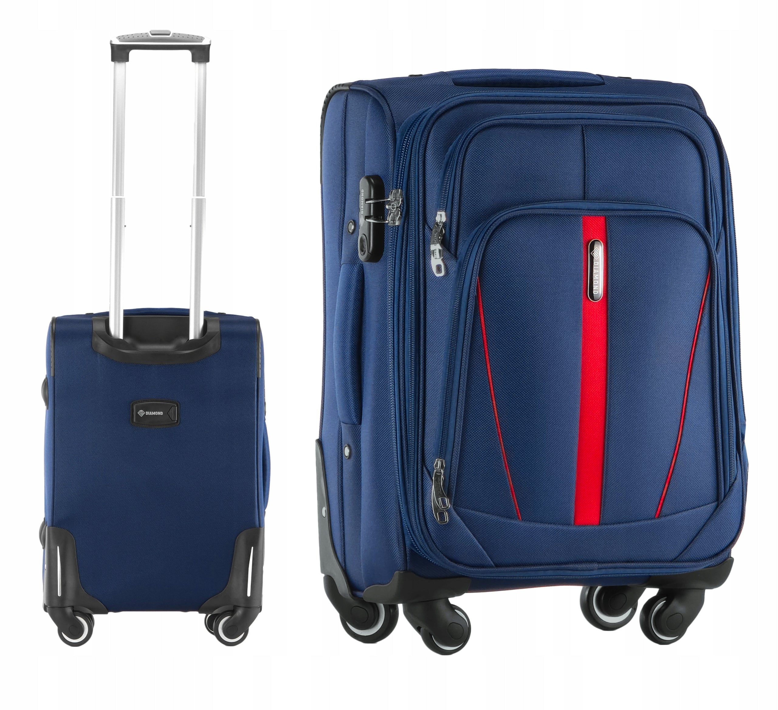 CABIN SUITCASE SOFT TOURIST TRAVEL DIAMOND CORDURA RUBY 50L Manufacturer code 5908118951076