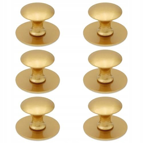 CABINET KNOBS GOLD SELF ADHESIVE WITHOUT PUNCHING STEEL 6 PCS STEEL Brand no brand