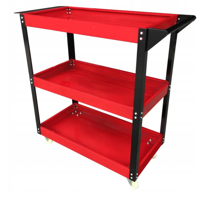 CABINET WORKSHOP TOOL TROLLEY 3 SHELVES 136KG Accessories included no