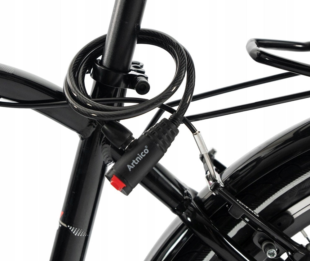 CABLE Bicycle Clasp Bike Lock Scooter Motor 100cm SAFE Color black