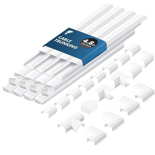 CABLE CHANNEL SELF-ADHESIVE WHITE 4 8 M FOR ELECTRICAL WIRING SET Brand no brand