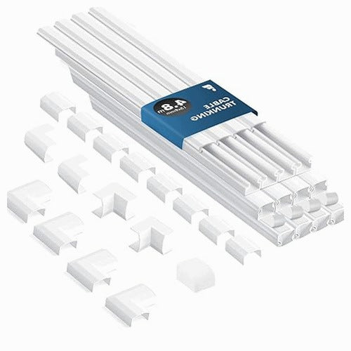CABLE CHANNEL SELF-ADHESIVE WHITE 4 8 M FOR ELECTRICAL WIRING SET