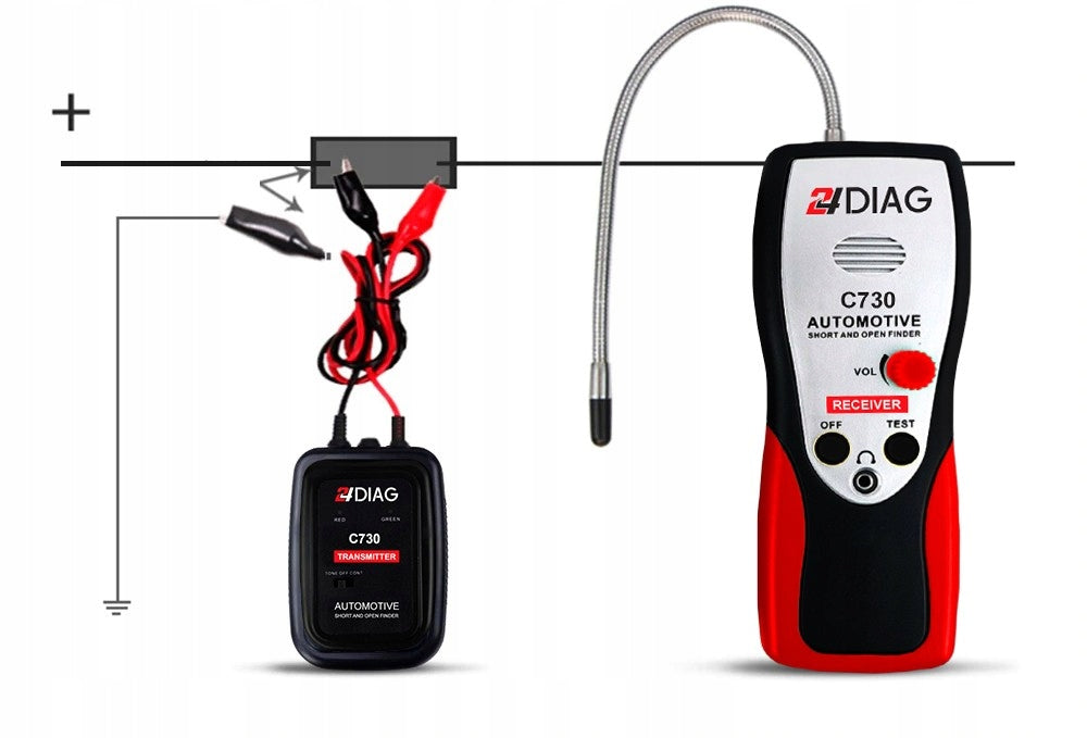 CABLE CONTINUITY TESTER SHORT CIRCUIT METER PL CHECKING Brand 24Diag
