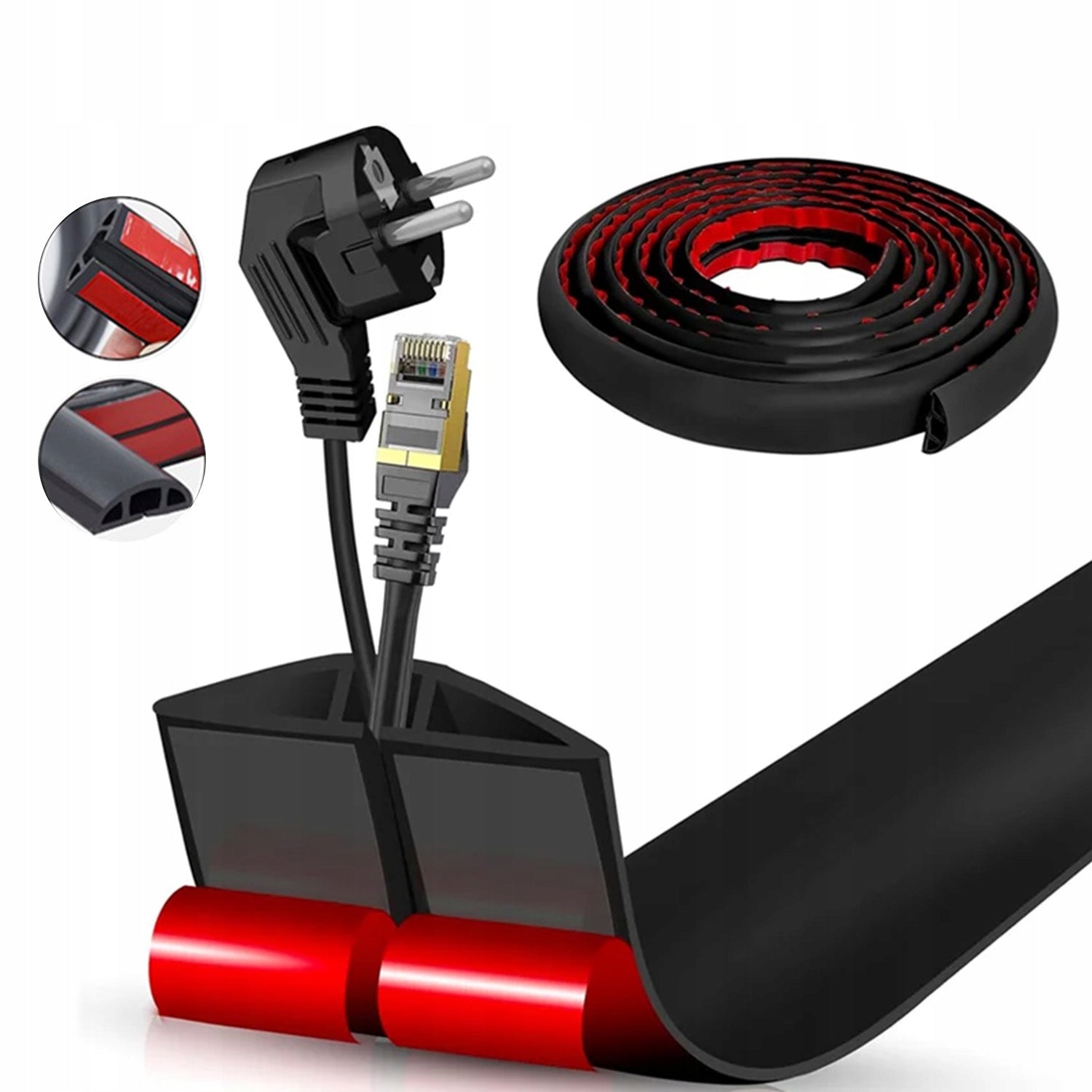 CABLE COVER, FLOOR STRIP FOR CABLES, FLEXIBLE CABLE CHANNEL EAN (GTIN) 6906230573755