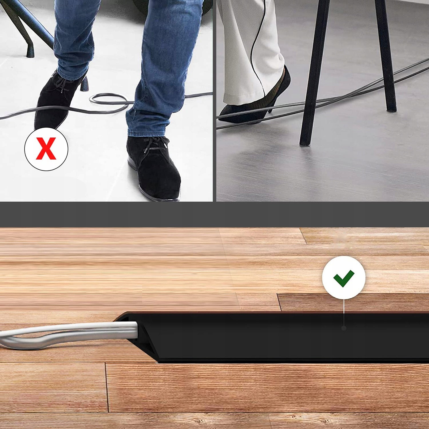 CABLE COVER, FLOOR STRIP FOR CABLES, FLEXIBLE CABLE CHANNEL Model S8ZZ8