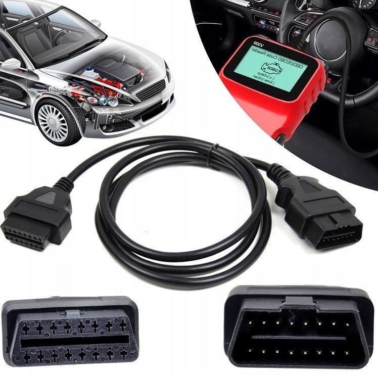 CABLE EXTENSION OBD 2 II EXTENSION CABLE ADAPTER 16 PIN 150CM EXTENSION DIAG