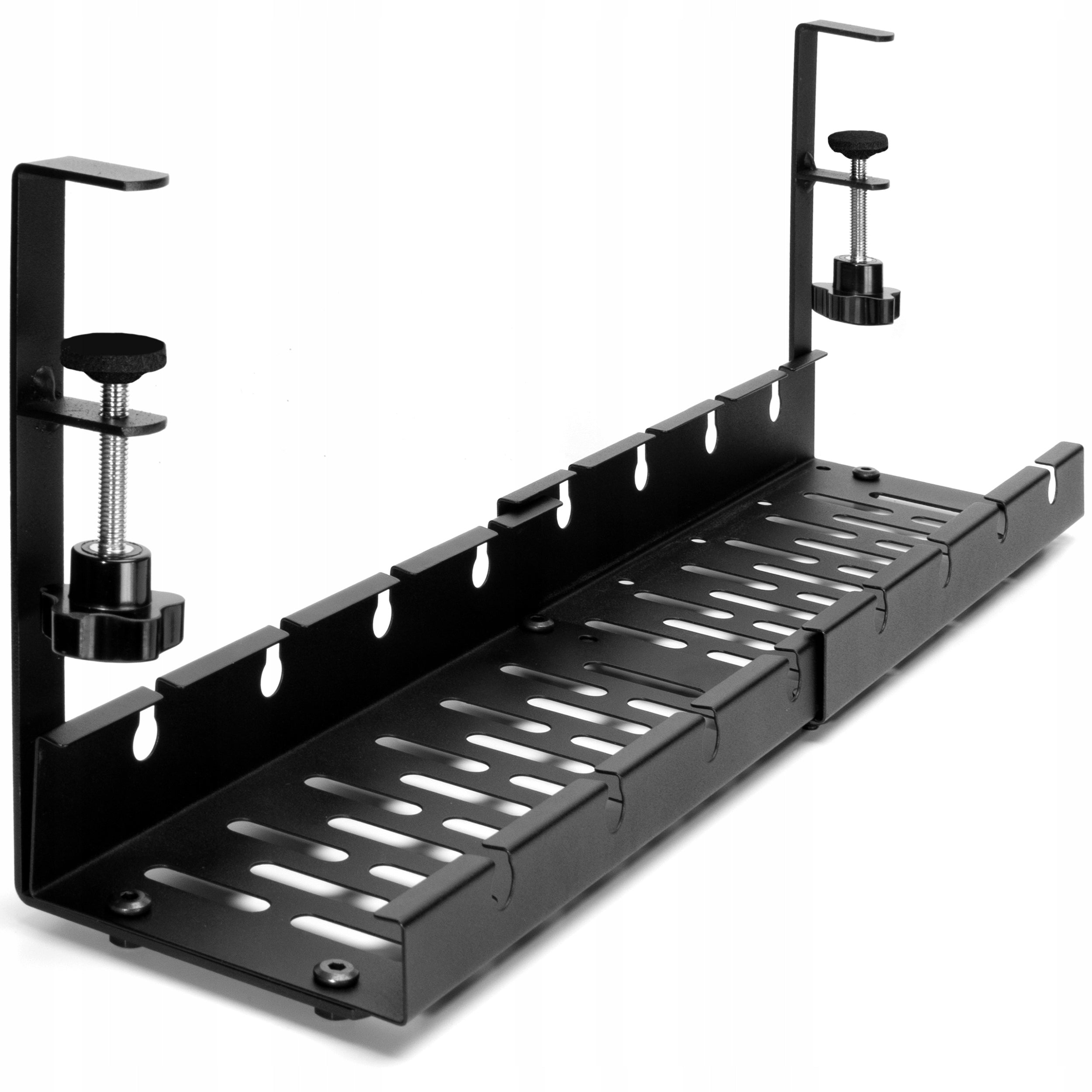 CABLE GRILLE CABLE ORGANIZER HOLDER SHELF ADJUSTABLE UNDER DESK TOP