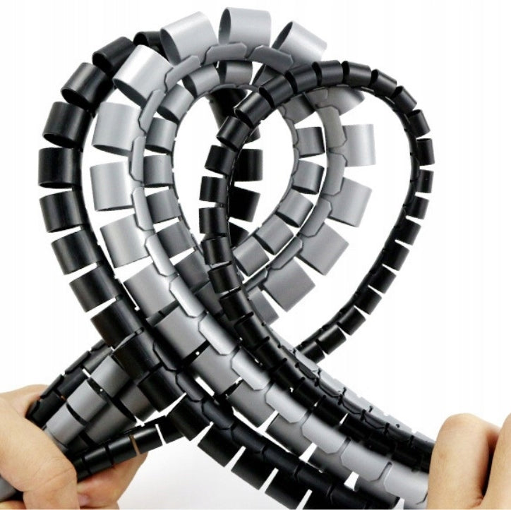 CABLE GRILLE OFFICE ORGANIZER COVER BRAID FOR WIRES 3M BLACK Color black
