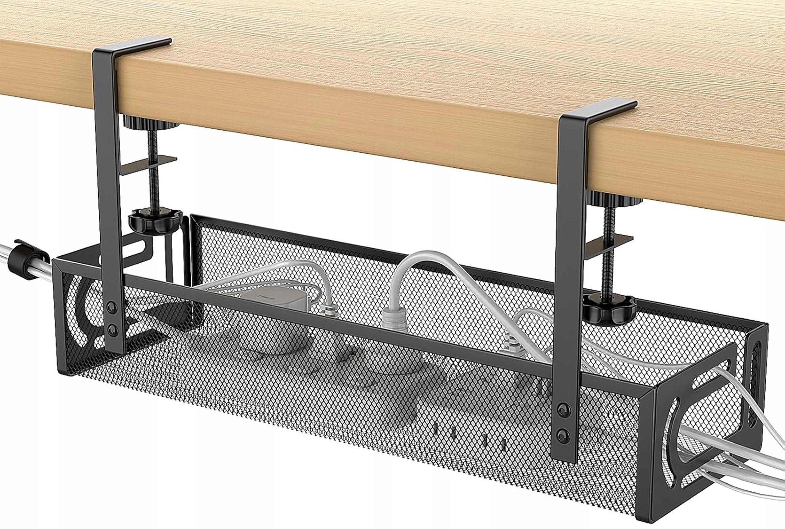 CABLE GRILLE SHELF CABLE ORGANIZER UNDER DESK HOLDER RAIL BLACK Certificates of conformity CE