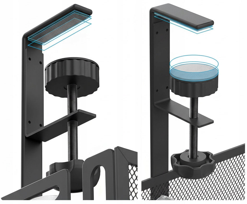 CABLE GRILLE SHELF CABLE ORGANIZER UNDER DESK HOLDER RAIL BLACK Color black