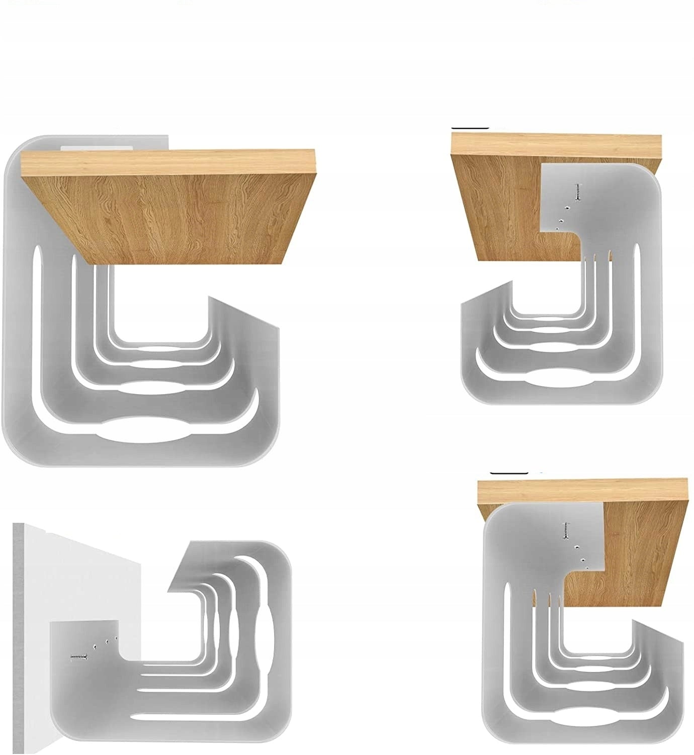 CABLE HOOD FOR DESK ORGANIZER COUNTERTOP 60cm XXL Color white
