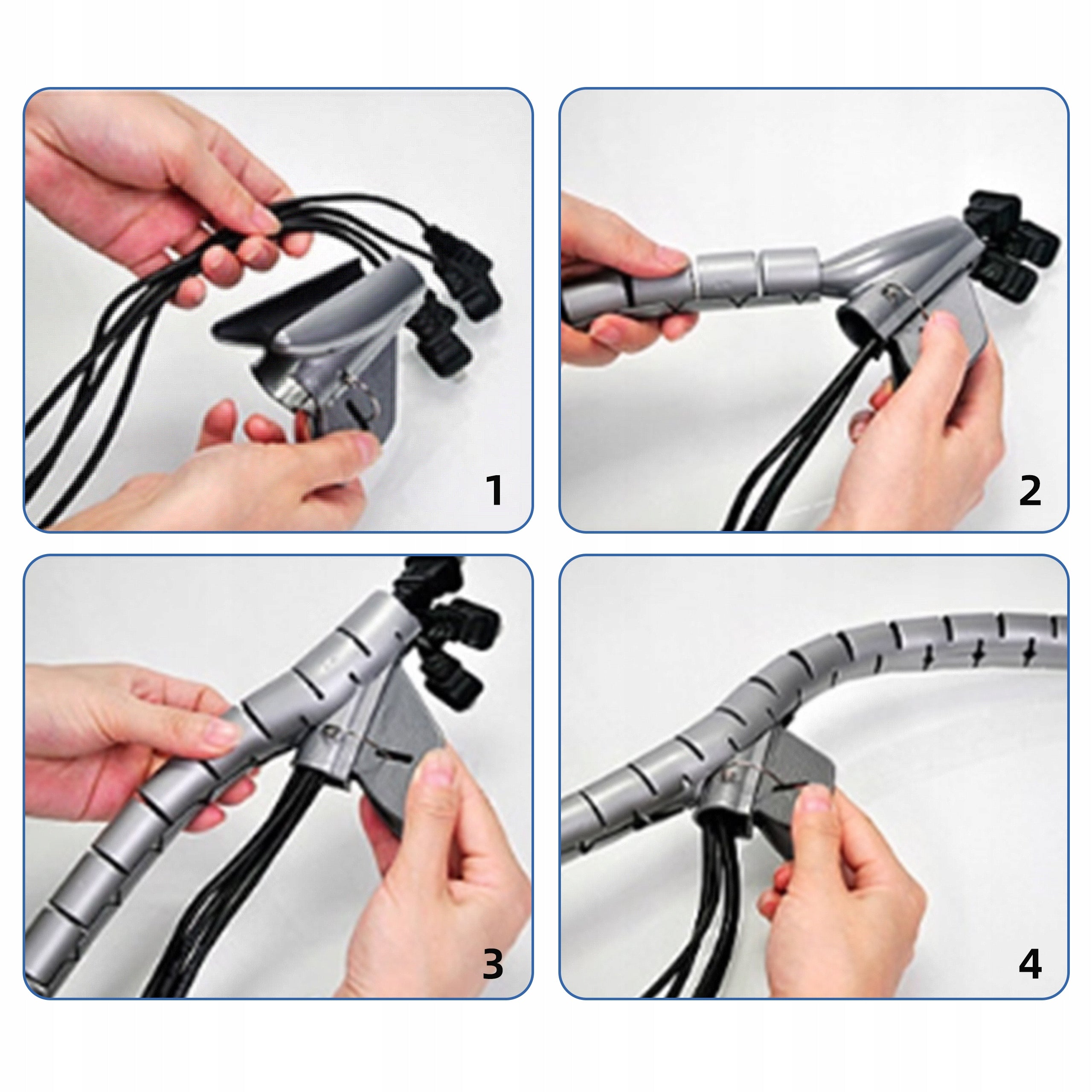 CABLE ORGANIZER CABLE COVER - SPIRAL WRAP 25mm 5m+ CLAMP Manufacturer code 697718612