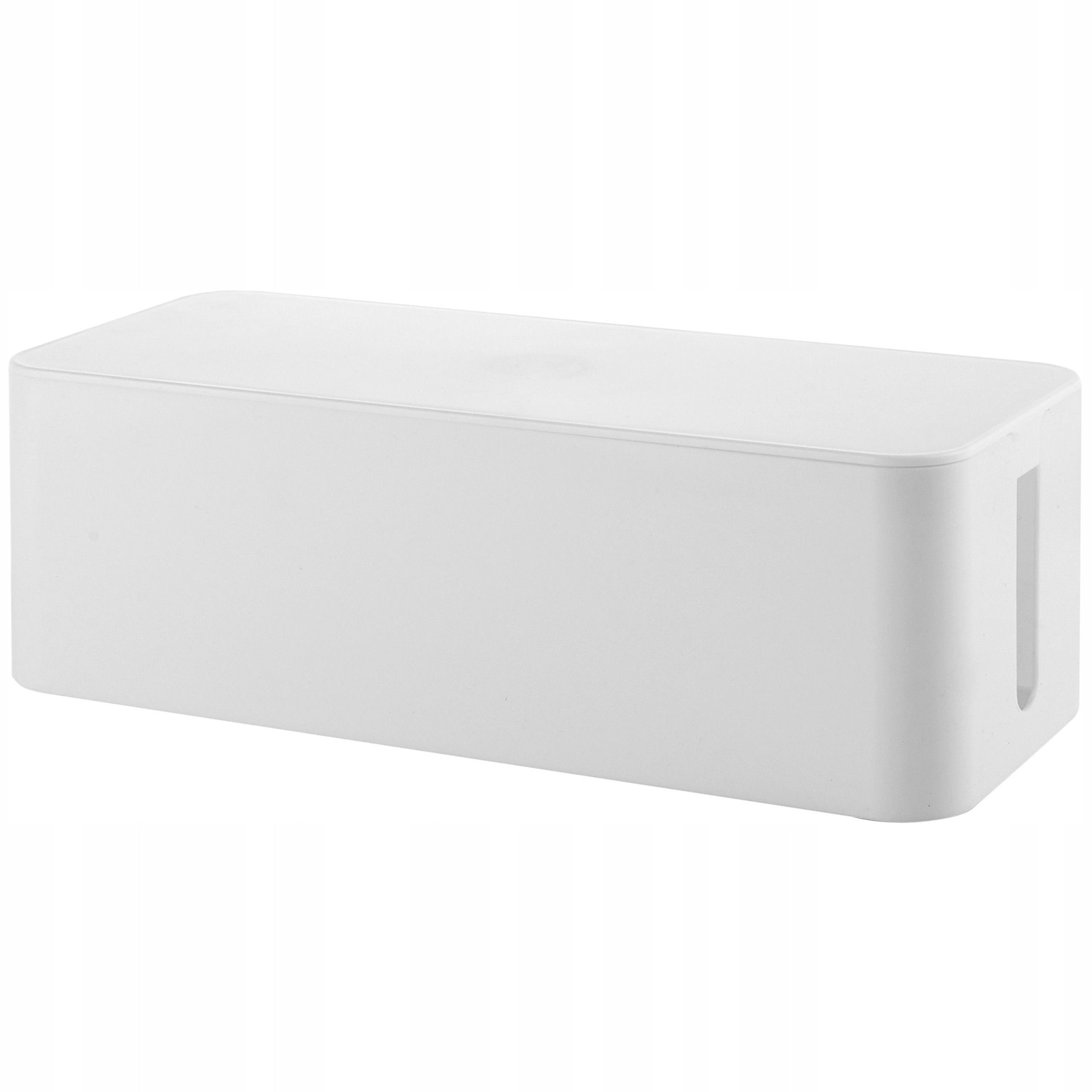 CABLE ORGANIZER CONTAINER CABLE BOX EXTENSION CORDS WHITE L Color white