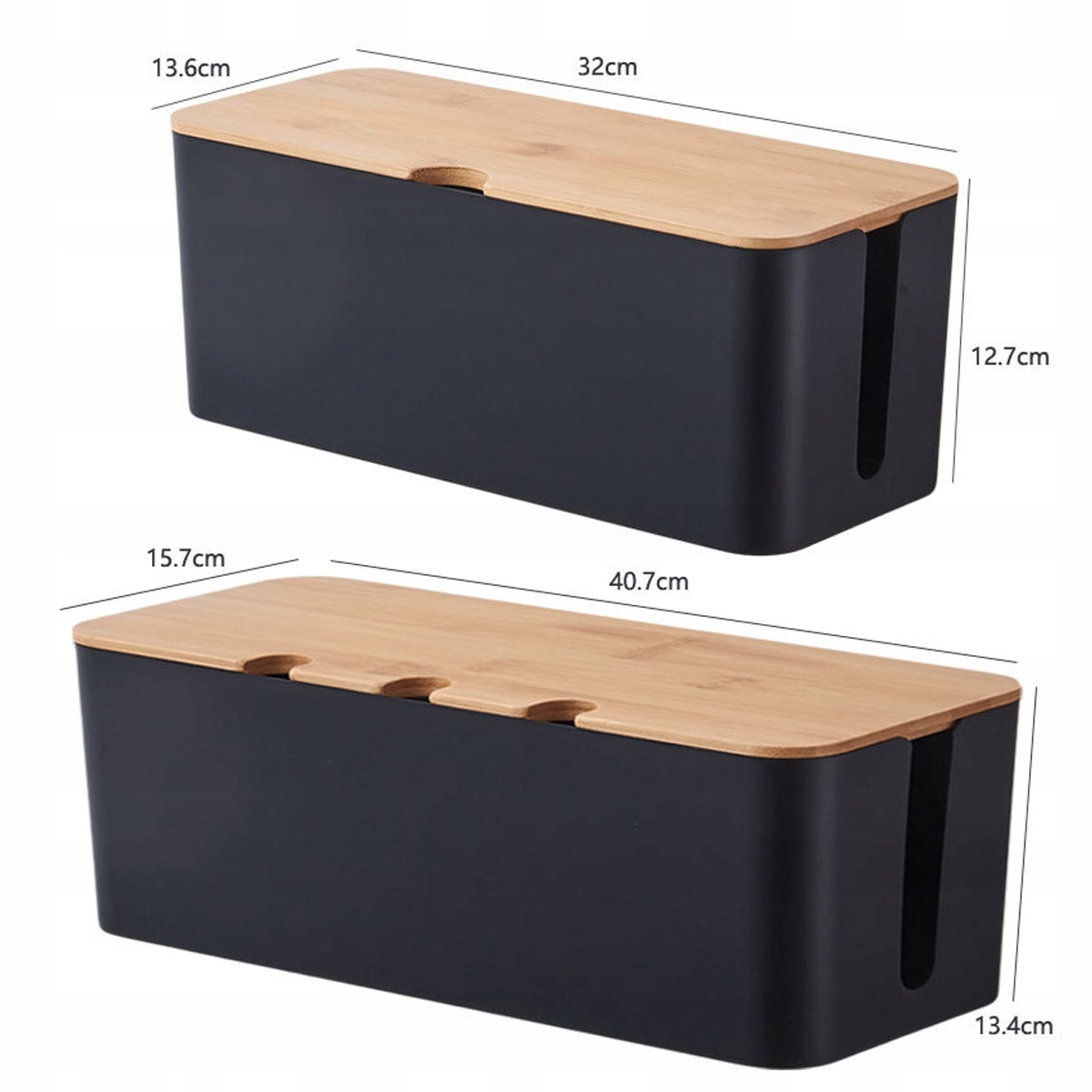 CABLE ORGANIZER CONTAINER GRILLE BOX FOR STRIPS WIRES LARGE M+L Color black