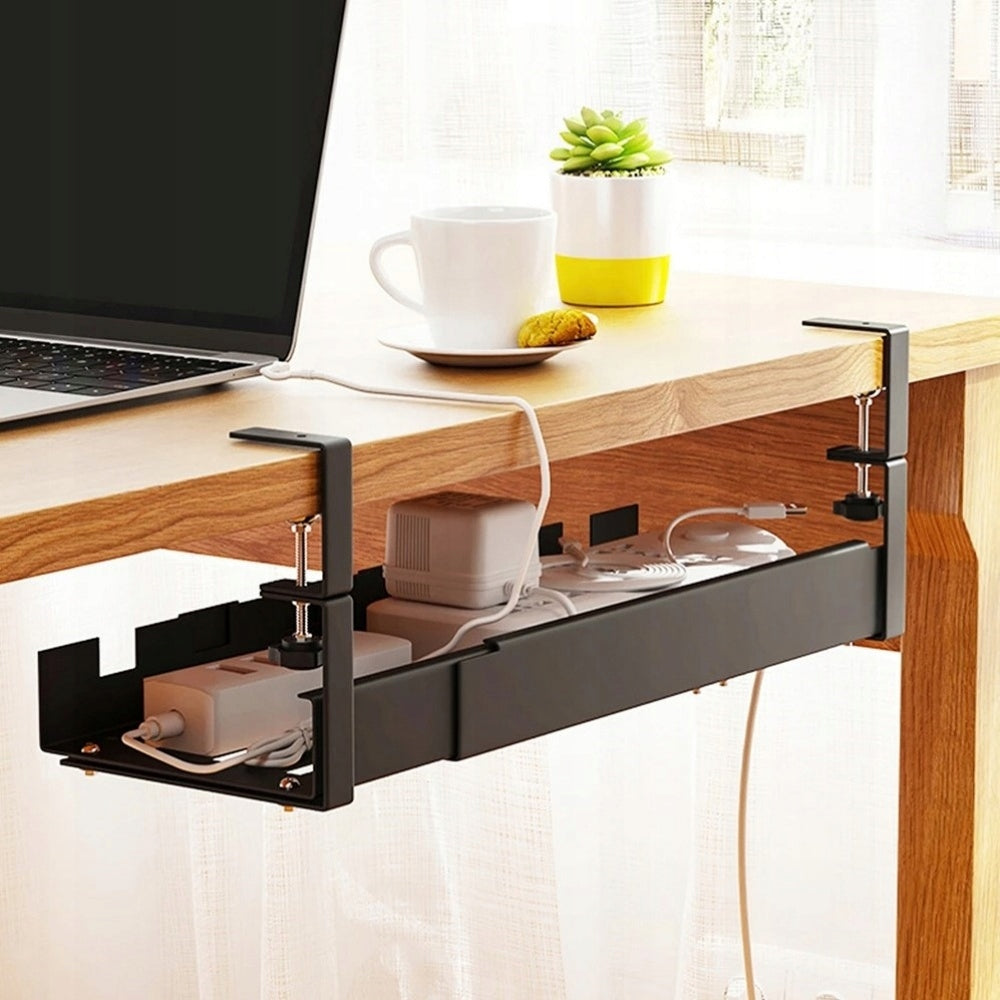 CABLE ORGANIZER GRILLE HOLDER SHELF ADJUSTABLE UNDER DESK TOP Model Ronan