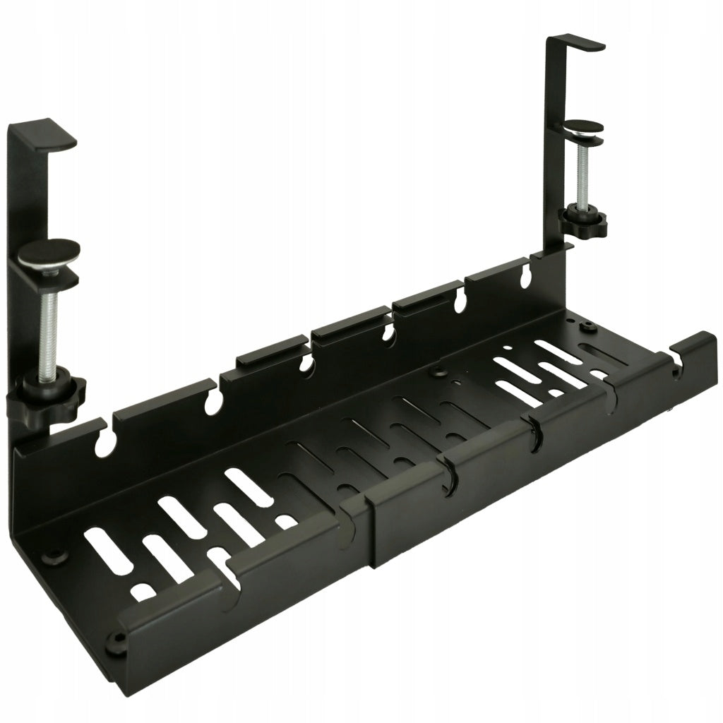 CABLE ORGANIZER GRILLE HOLDER SHELF ADJUSTABLE UNDER DESK TOP