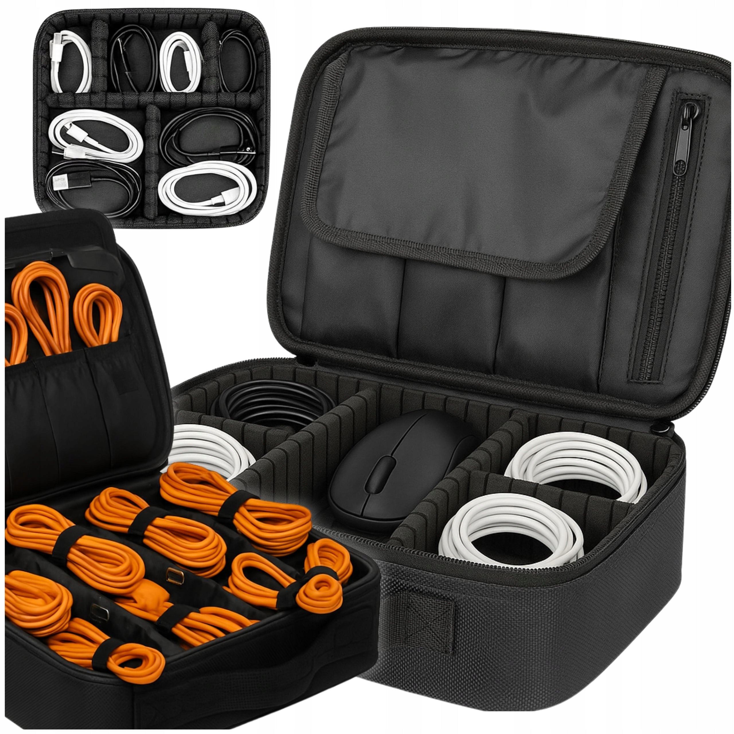 CABLE ORGANIZER LARGE TRAVEL CONTAINER CHARGER CASE AKCESORIA