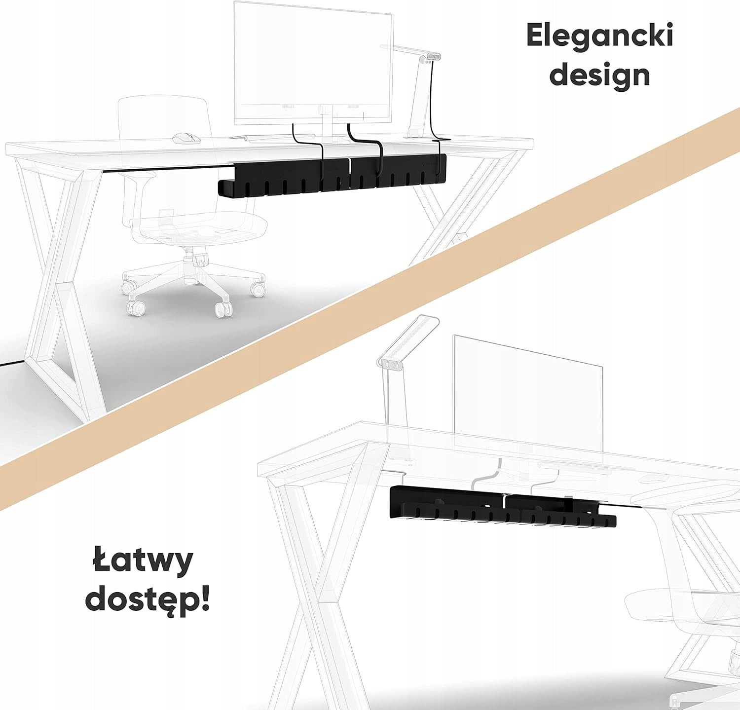 CABLE ORGANIZER WIRES GUIDE HOLDER SHELF UNDER DESK COUNTERTOP BASKET EAN (GTIN) 0097789978453