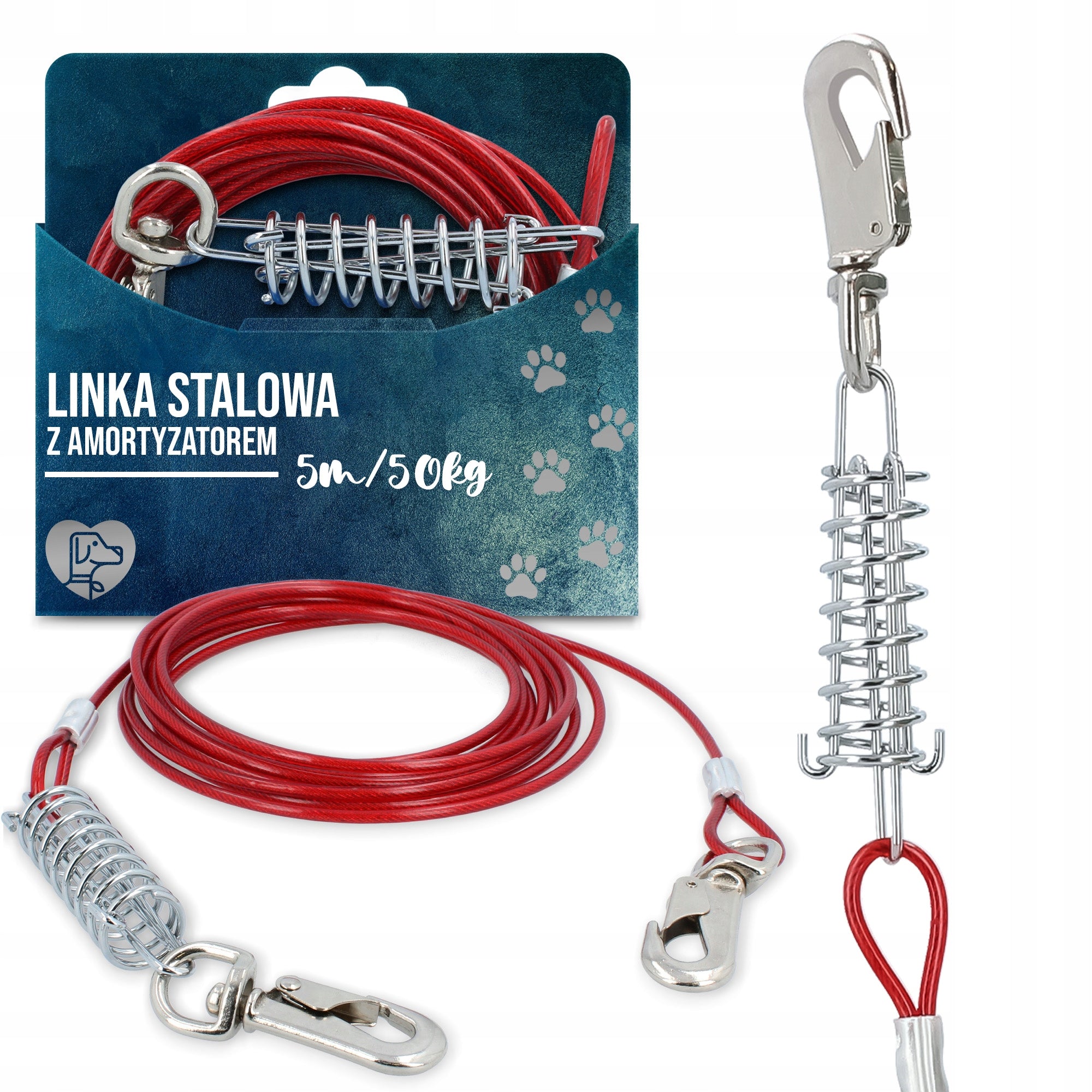 CABLE STEEL Lanyard for PSA 5m Training SHOCK ABSORBER Chain STRONG Debt 0K