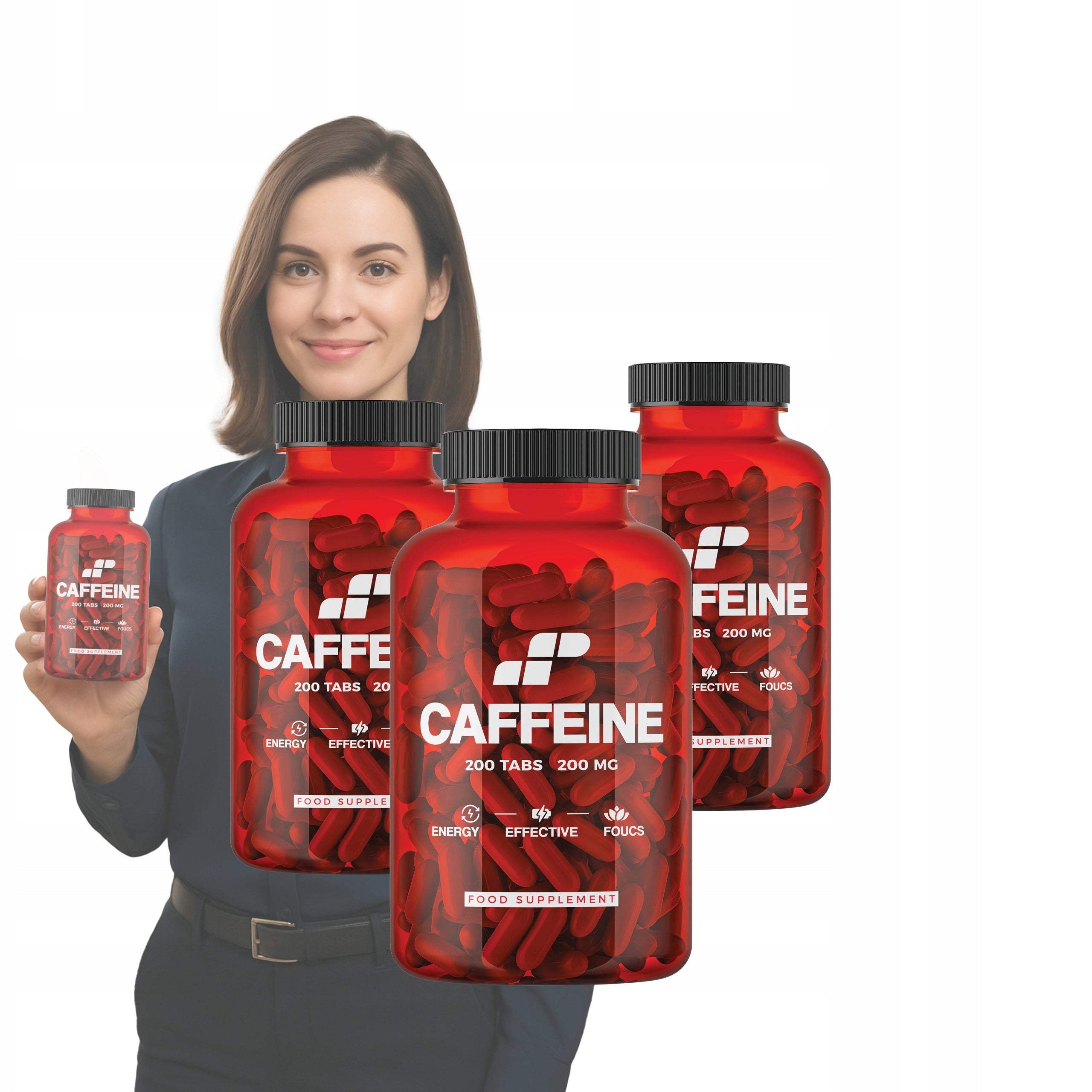 CAFFEINE TABLETS CAFFEINE 3x 200 = 600 200mg ANHYDROUS ENERGY MP NUTRITION