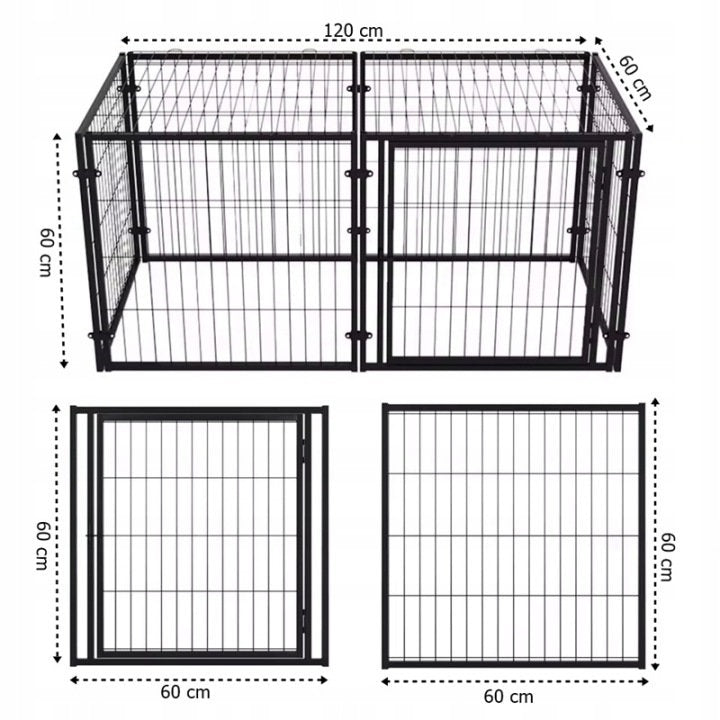 CAGE FOLDING METAL PLAYPEN FOR ANIMALS CAT RABBIT PUPPIES Product weight with unit packaging 7.5 kg