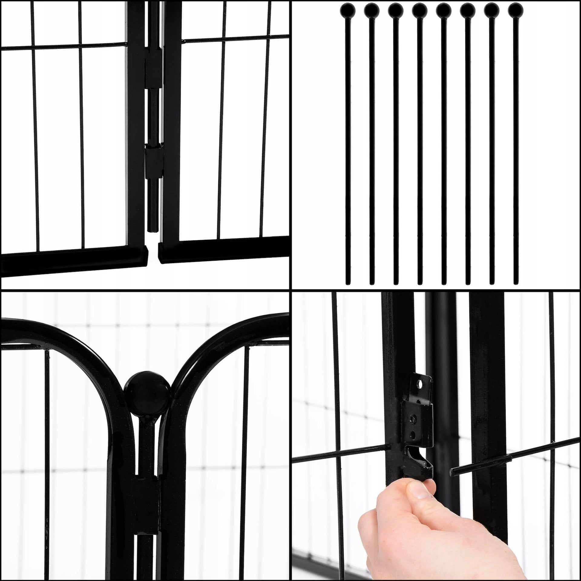 CAGE XL CAT DOG PLAYPEN STRONG METAL CATWALK LARGE 165x165x60 CM Kind cage