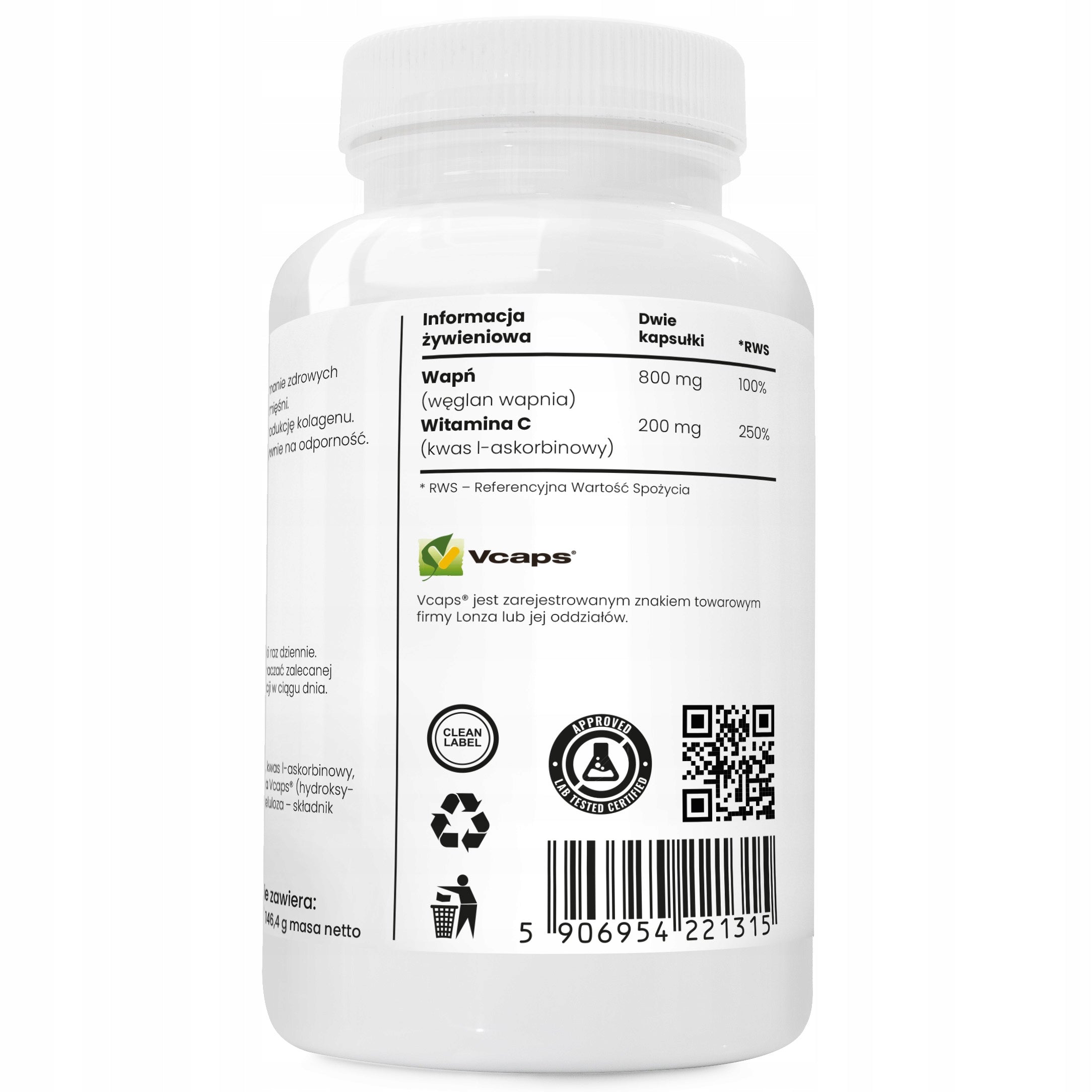 CALCIUM Calcium 800 mg Vitamin C Healthy Bones Muscle Resistance 120 capsules Brand no brand