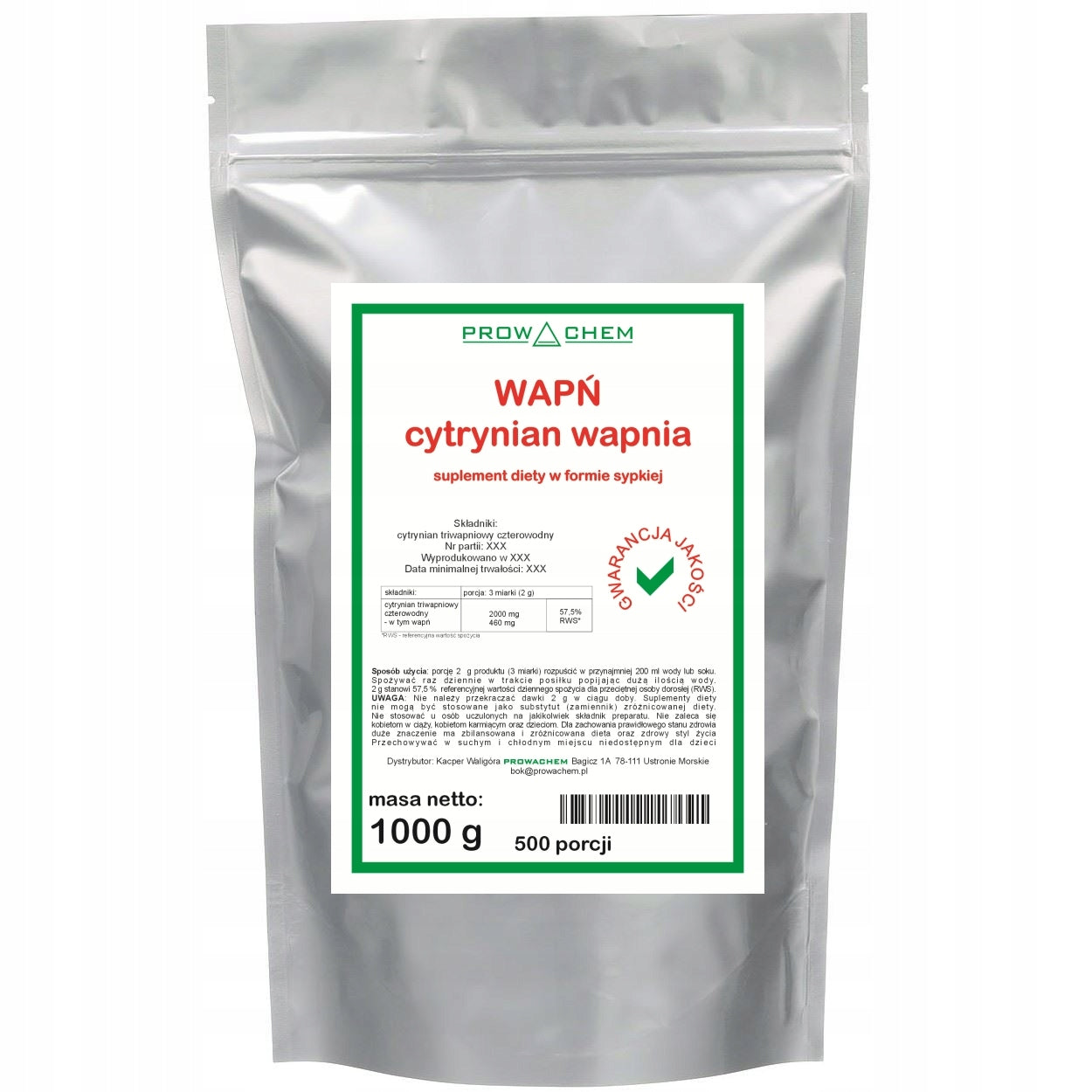 CALCIUM SUPPLEMENT Calcium citrate SPORT 1000g