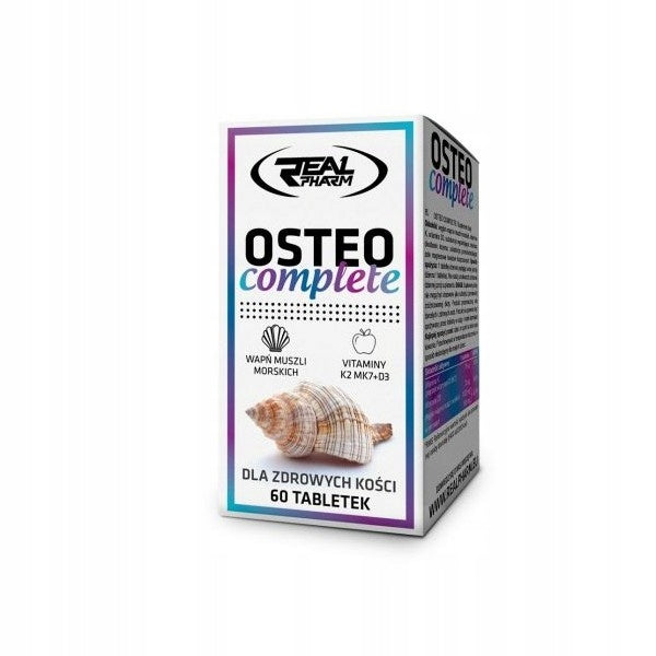CALCIUM vitamin D3 K2 MK7 STRONG BONES JOINTS Real Pharm Osteo Complete 60 tabl Expiration date at least six months from the date of purchase