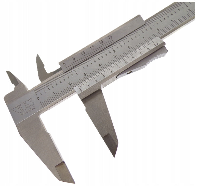 CALIPER 150mm 0,02 VIS NONIUS ANALOG READABLE BUTTON LOCK Manufacturer code V-SU150/0,02BP