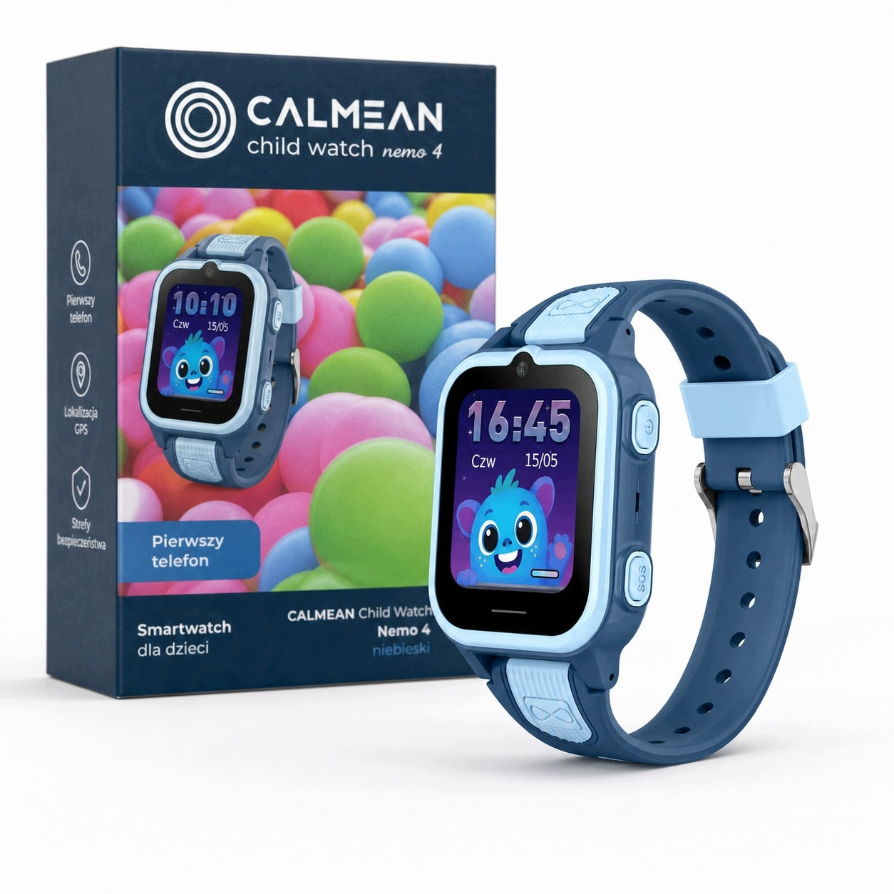CALMEAN NEMO 4 Smartwatch for Kids 4G GPS Video Call SOS Packaging status original