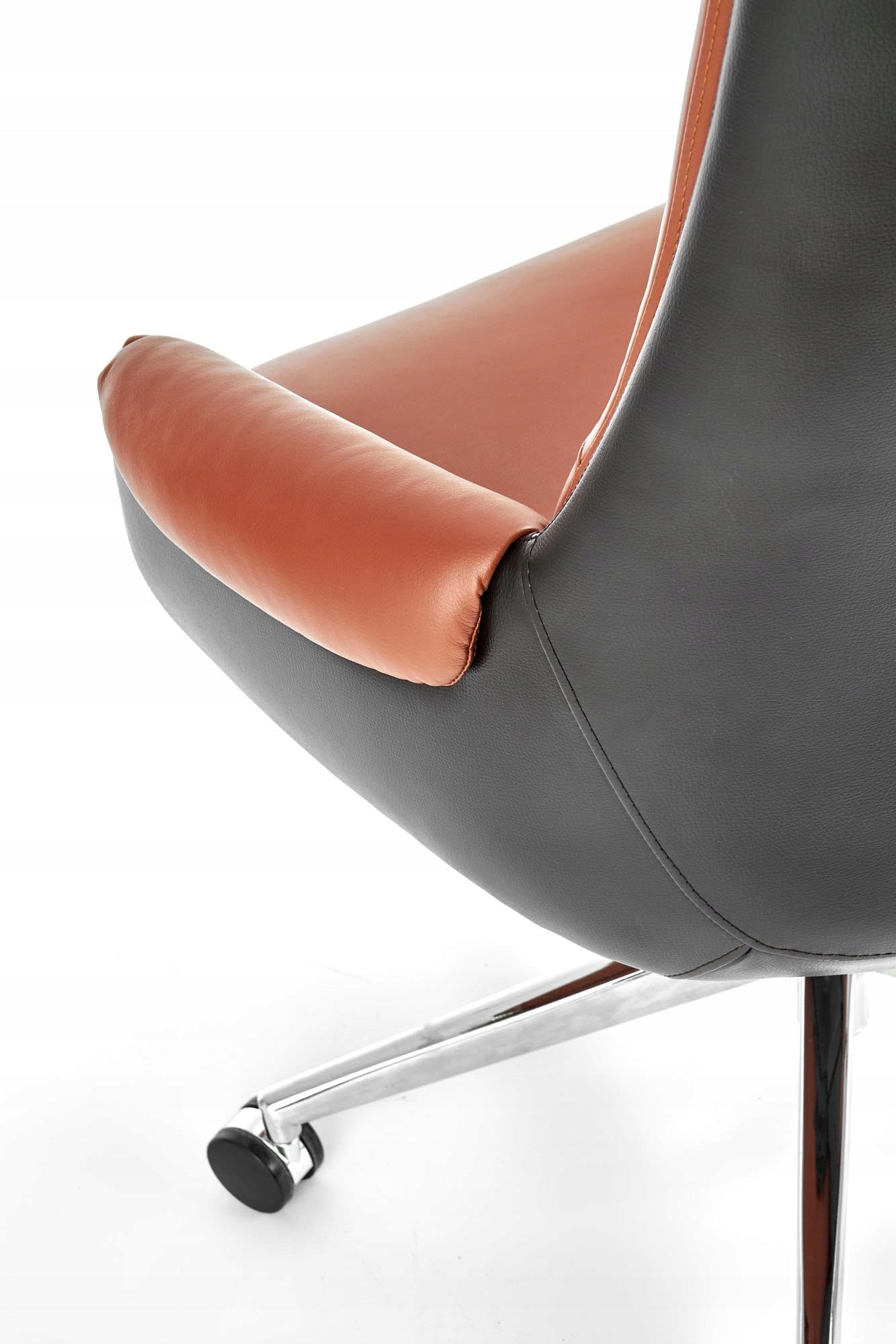 CALVANO Cabinet Chair Eco Leather Dark/Bright Brown - Comfort with MULTIBLOCK Brand Halmar