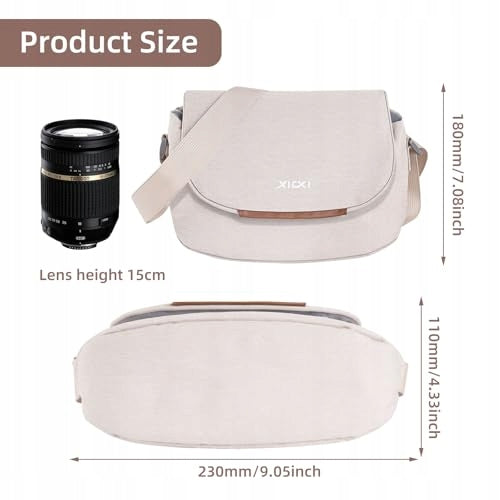 CAMERA BAG CANON NIKON SONY WATERPROOF FABRIC 23X18CM Manufacturer code Bez marki