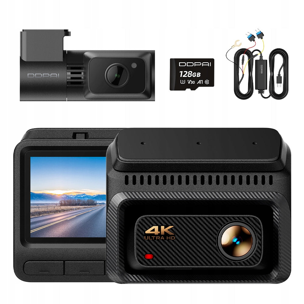 CAMERA DDPAI VIDEO RECORDER Z60 MASTER 4K + 2K REAR + HARDWIRE KIT+128GB