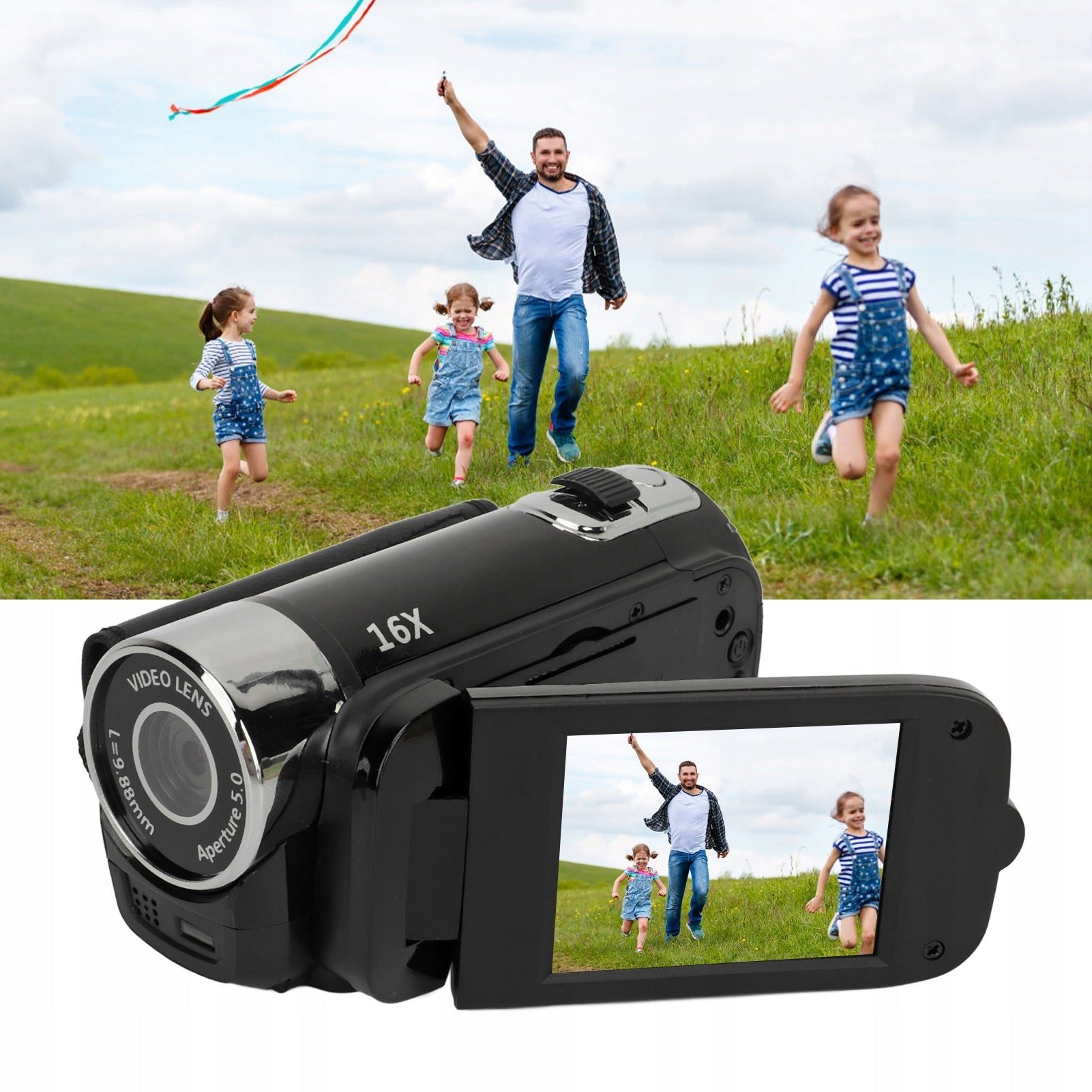CAMERA DIGITAL CAMERA 16X ZOOM 16MP BLACK Batteries included no