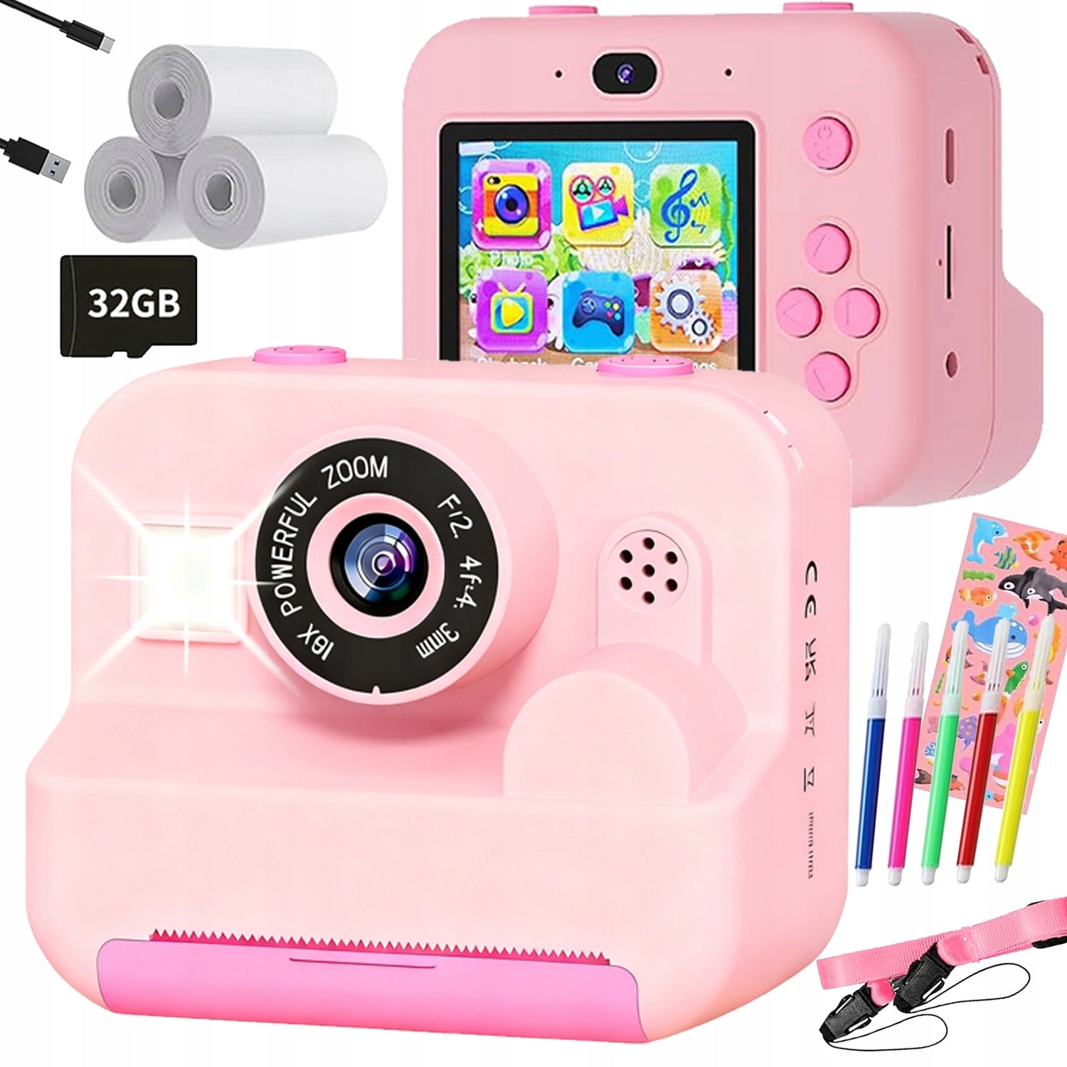CAMERA FOR CHILDREN DOUBLE SELFIE 12 MPX MEMORY CARD