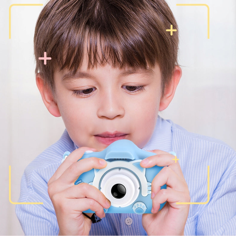 CAMERA FOR CHILDREN DOUBLE SELFIE KITTY 40 MPX MEMORY CARD Manufacturer code DLA DZIECKA CHŁOPCA NIEBIESKI KAMERA CYFROWY
