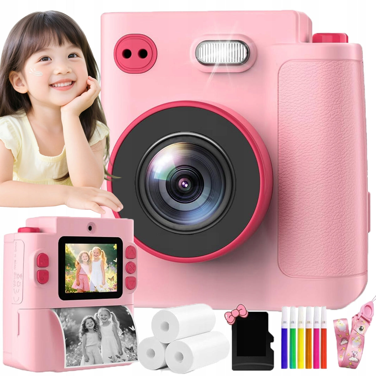 CAMERA FOR YOUNG CHILDREN DIGITAL INSTANT WITH PRINTER