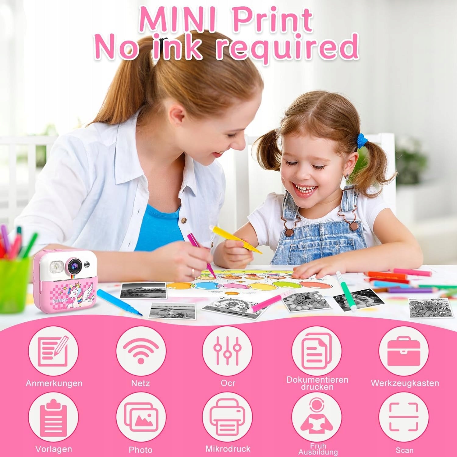 CAMERA INSTANT PRINTING GIFT SET FOR CHILDREN Manufacturer code APARAT FOTOGRAFICZNY DRUKOWANIE BŁYSKAWICZNE