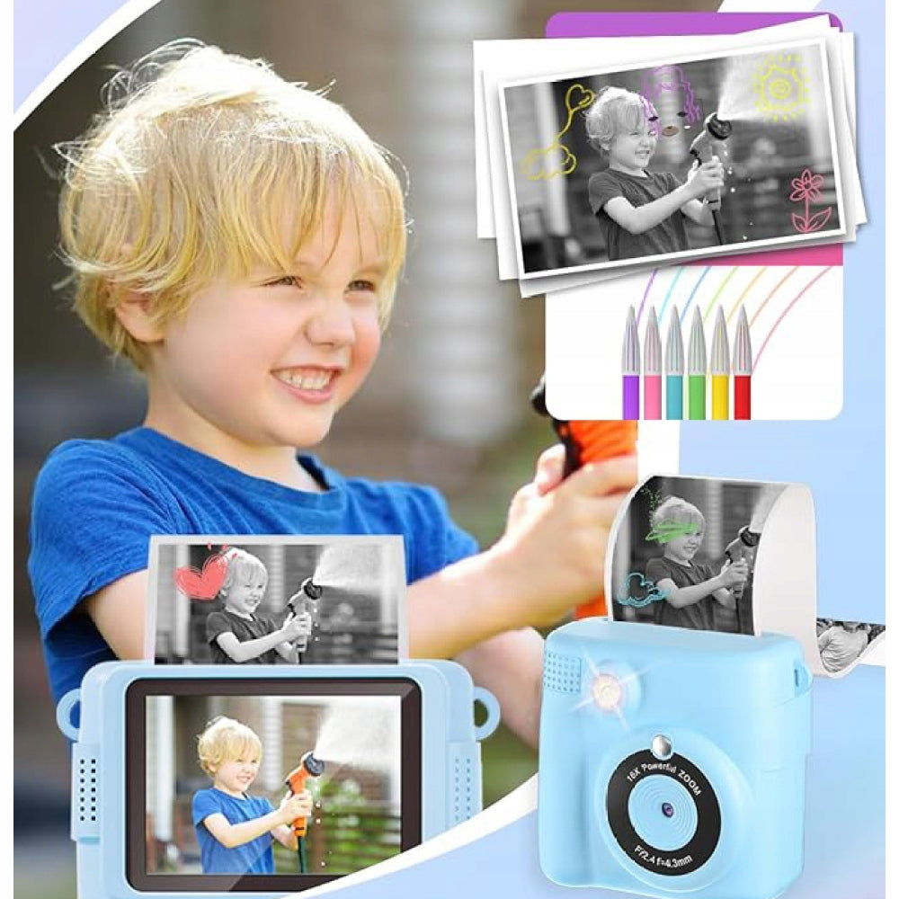 CAMERA INSTANT THERMAL PRINTER GOOD EFFECT 3 ROLLS+TF CARTRIDGES 32GB Model TERMICZNA NATYCHMIASTOWY